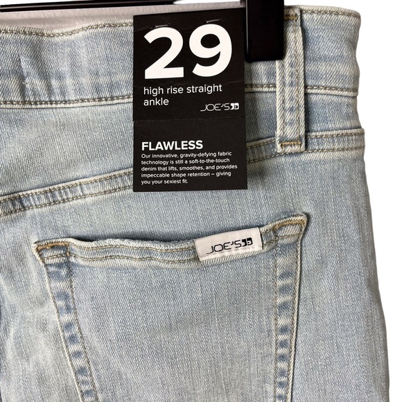 Joes High Rise Straight Jeans Ankle Length Light Wash Size 29 Distressed - Picture 6 of 8
